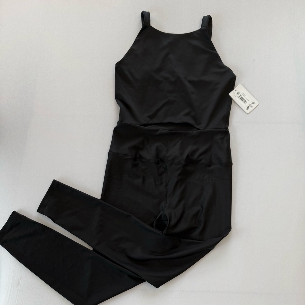 NWT Revolve Recycled Cut Out Onesie in Black - YEAR OF OURS size large